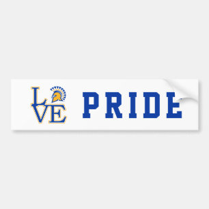 San Jose State Love Bumper Sticker