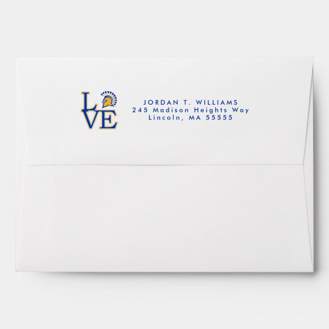 San Jose State Love Envelope (Back (Top Flap))