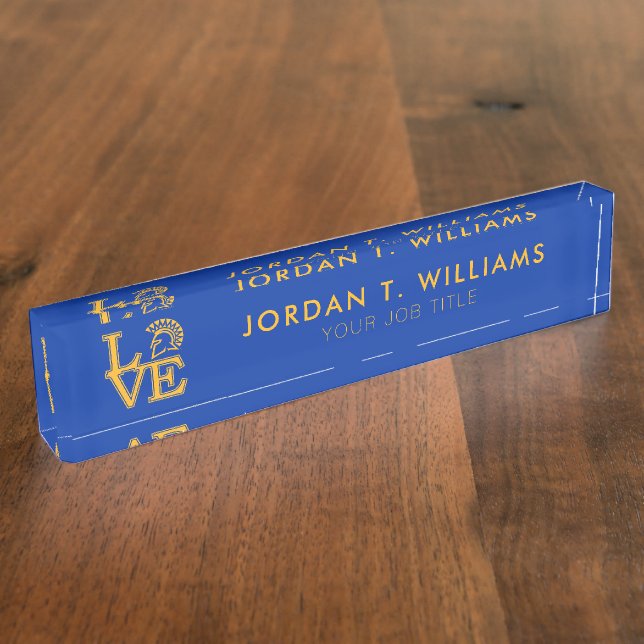 San Jose State Love Nameplate (Side)