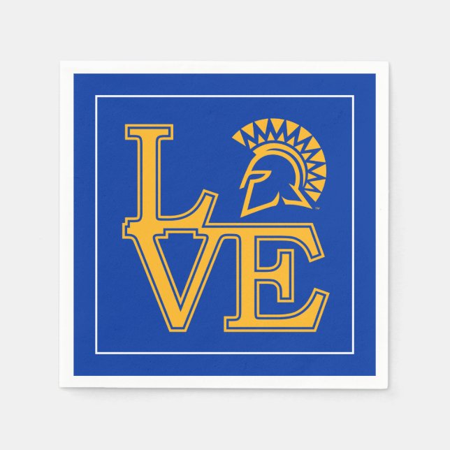 San Jose State Love Napkin (Front)