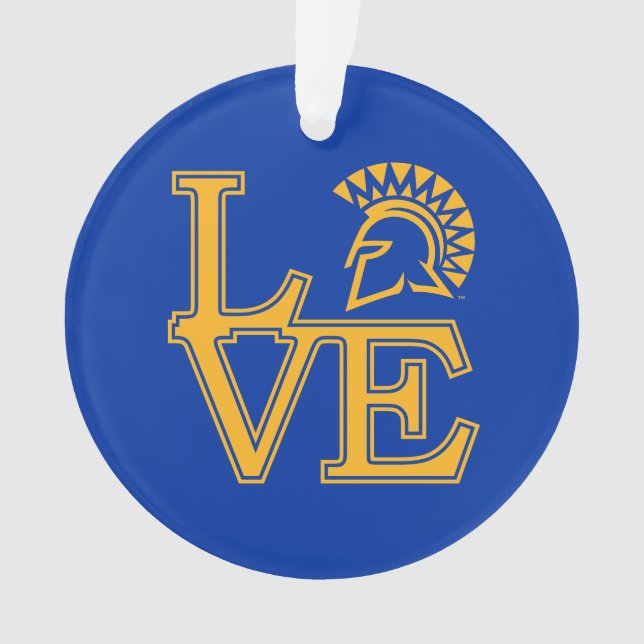 San Jose State Love Ornament (Front)