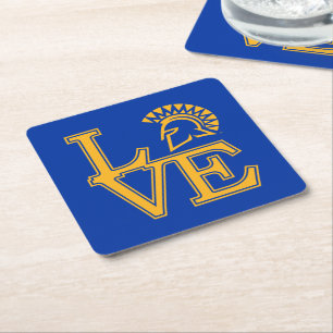 San Jose State Love Square Paper Coaster