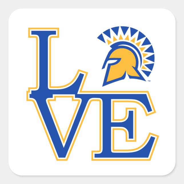 San Jose State Love Square Sticker (Front)