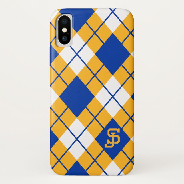 San Jose State Spartans argyle Case-Mate iPhone Case (Back)