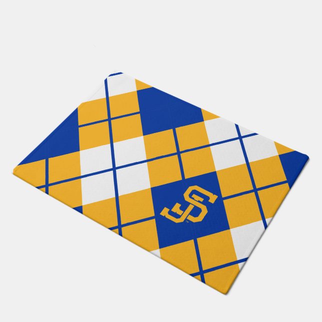 San Jose State Spartans argyle Doormat (Angled)