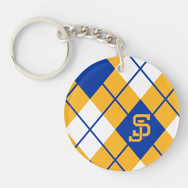 San Jose State Spartans argyle Key Ring (Front)