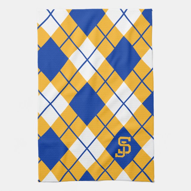 San Jose State Spartans argyle Tea Towel (Vertical)