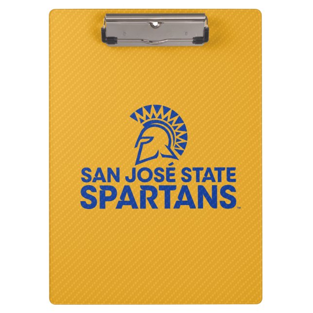 San Jose State Spartans Carbon Fibre Pattern Clipboard (Front)