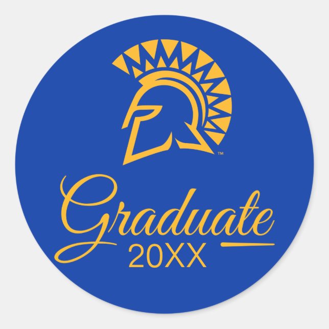San Jose State Spartans Classic Round Sticker (Front)