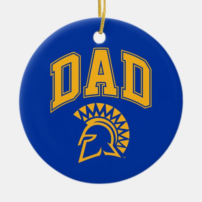 San Jose State Spartans Dad Ceramic Tree Decoration (Front)