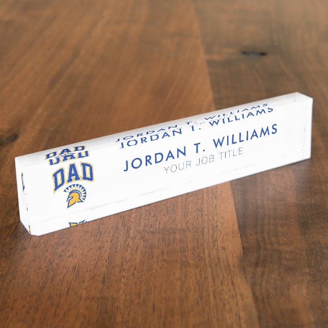 San Jose State Spartans Dad Nameplate (Side)