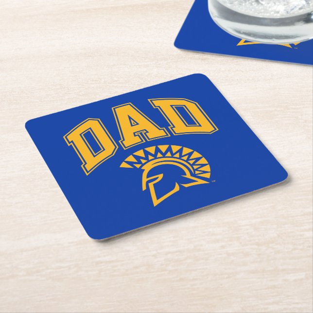 San Jose State Spartans Dad Square Paper Coaster (Angled)