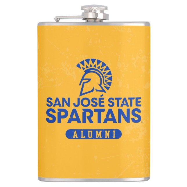 San Jose State Spartans Distressed Hip Flask (Front)