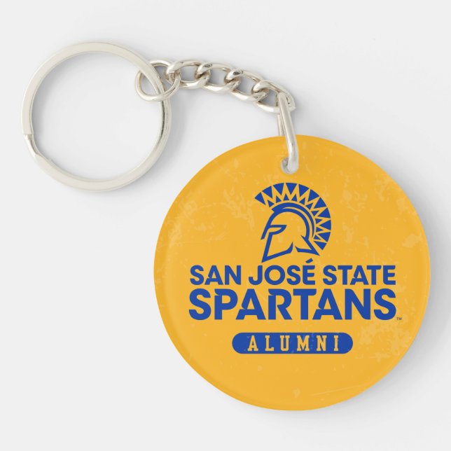 San Jose State Spartans Distressed Key Ring (Front)