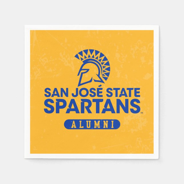 San Jose State Spartans Distressed Napkin (Front)