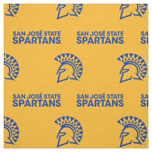 San Jose State Spartans Gold Pattern Fabric (Swatch)