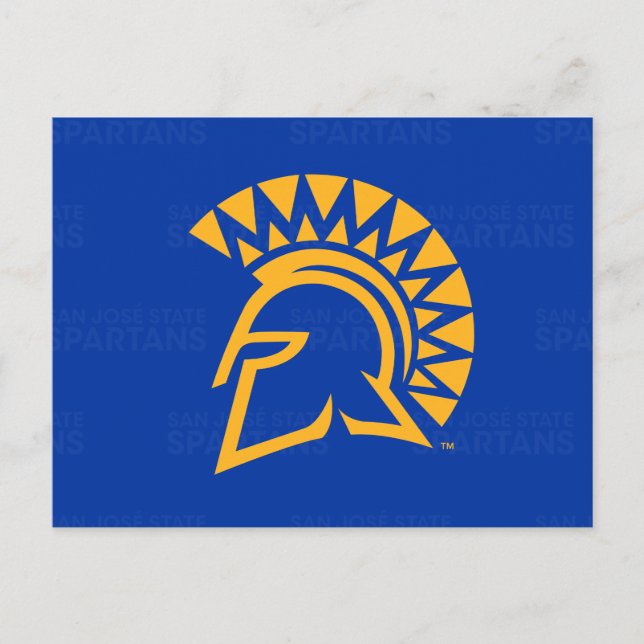 San Jose State Spartans Logo Watermark Invitation Postcard (Front)