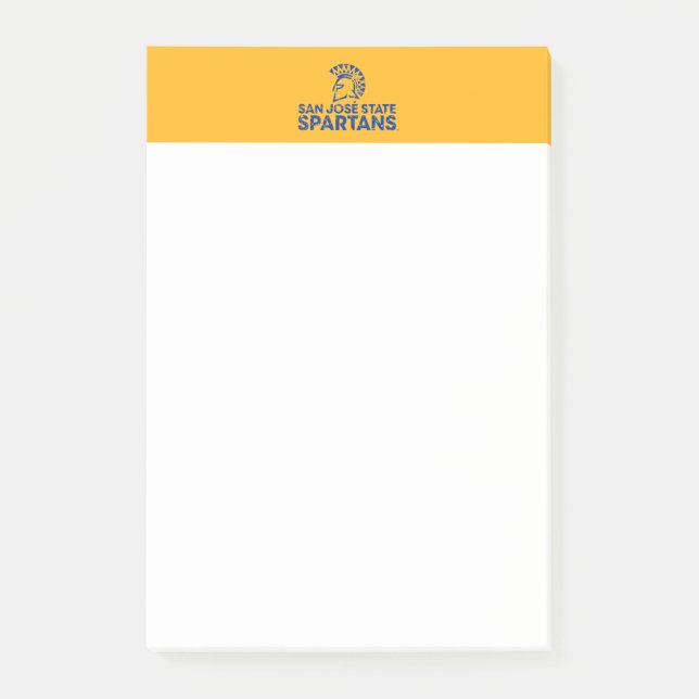 San Jose State Spartans Logo Wordmark Distressed Post-it Notes (Front)