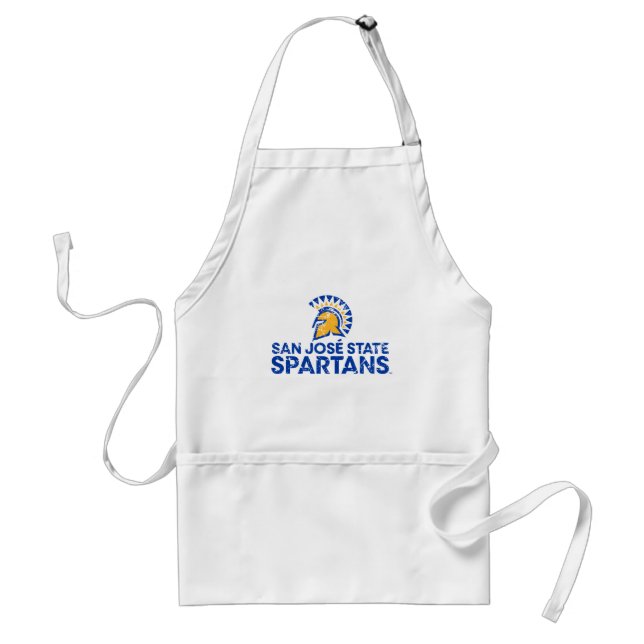 San Jose State Spartans Logo Wordmark Distressed Standard Apron (Front)