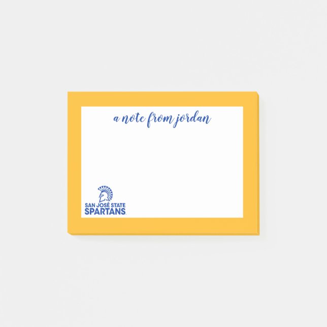 San Jose State Spartans Logo Wordmark Post-it Notes (Front)