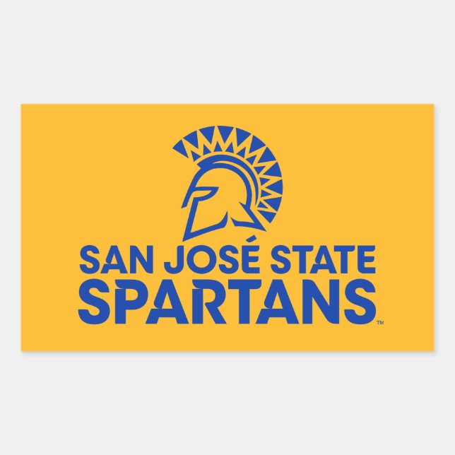San Jose State Spartans Logo Wordmark Rectangular Sticker (Front)