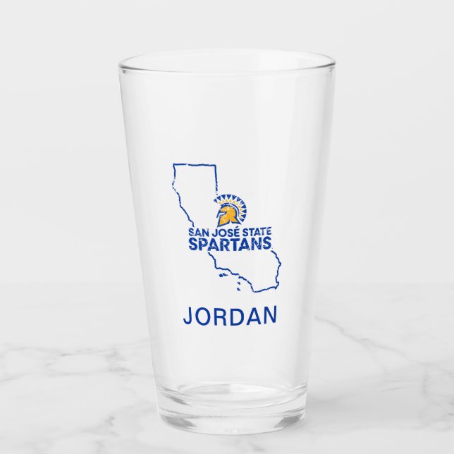San Jose State Spartans Love Glass (Front)