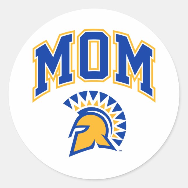 San Jose State Spartans Mum Classic Round Sticker (Front)