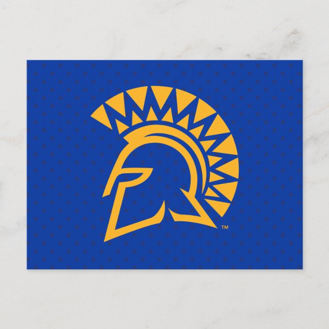 San Jose State Spartans Polka Dot Pattern Invitation Postcard (Front)