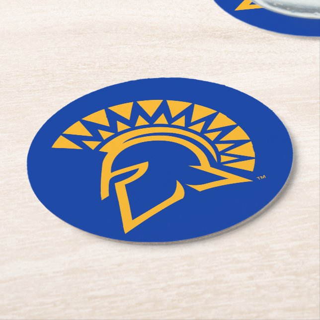 San Jose State Spartans Round Paper Coaster (Angled)