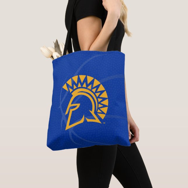San Jose State Spartans State Basketball Tote Bag (Close Up)