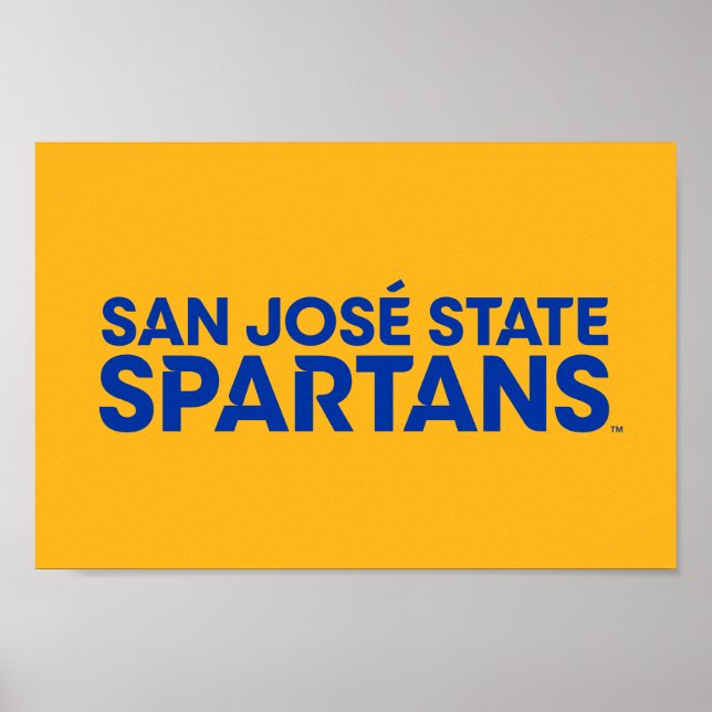San Jose State Spartans Wordmark Poster (Front)