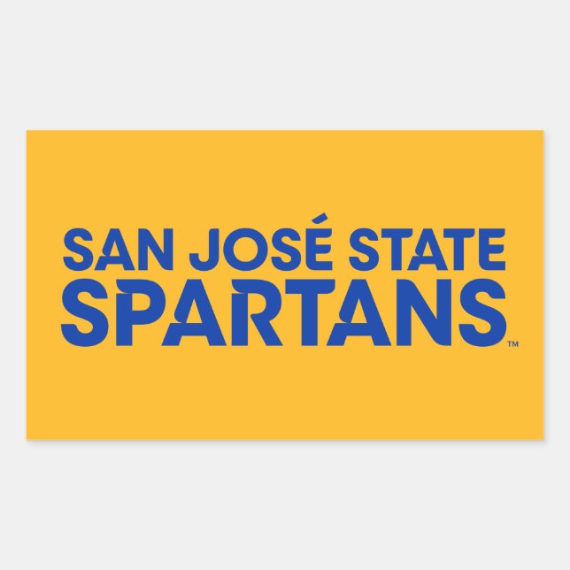 San Jose State Spartans Wordmark Rectangular Sticker (Front)