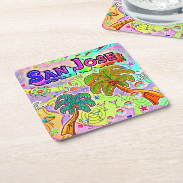 San Jose Vacation Target Coaster (Angled)