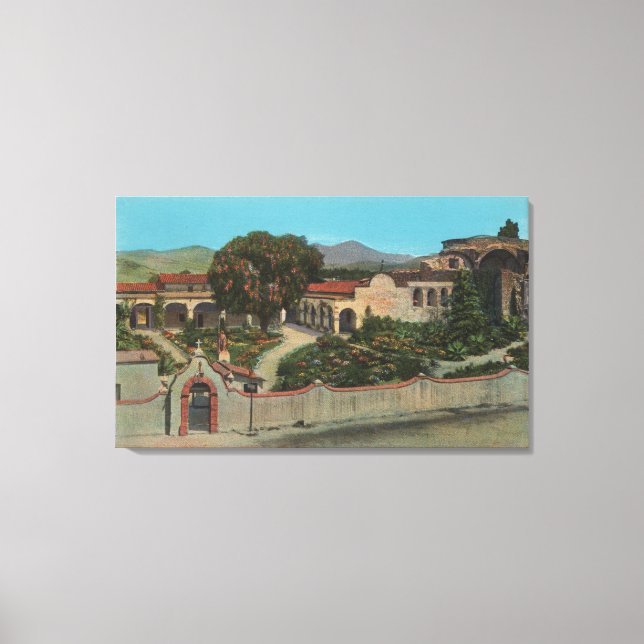 San Juan Capistrano, CAView of the Mission Canvas Print (Front)
