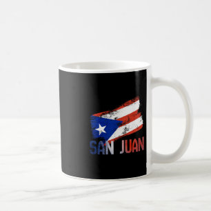 San Juan City Puerto Rico Flag Vintage Roots Boric Coffee Mug