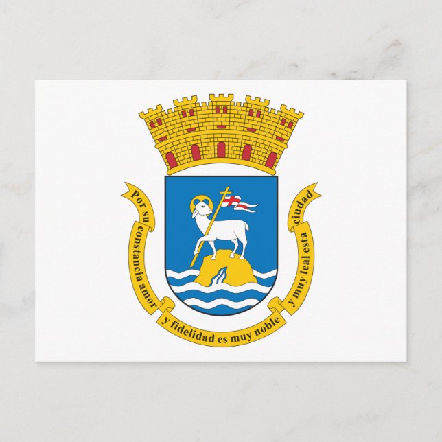 San Juan Coat Of Arms Postcard (Front)