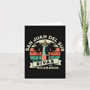 San Juan Del Sur Rivas Nicaragua Map Artesanía Sou Card