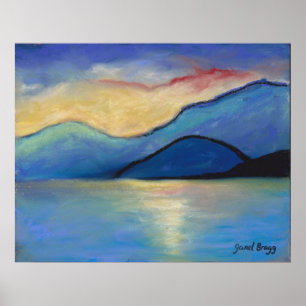 San Juan Island Twilight in Pastels Poster