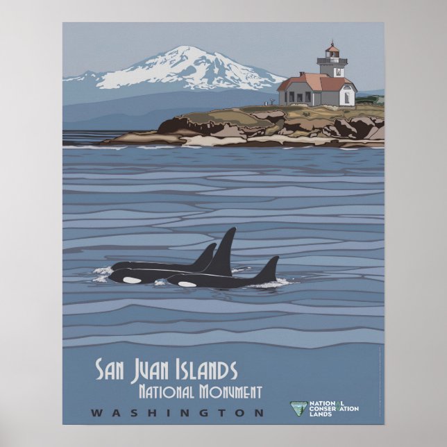 San Juan Islands National Monument Travel Poster (Front)