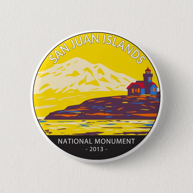 San Juan Islands National Monument Washington  6 Cm Round Badge (Front)