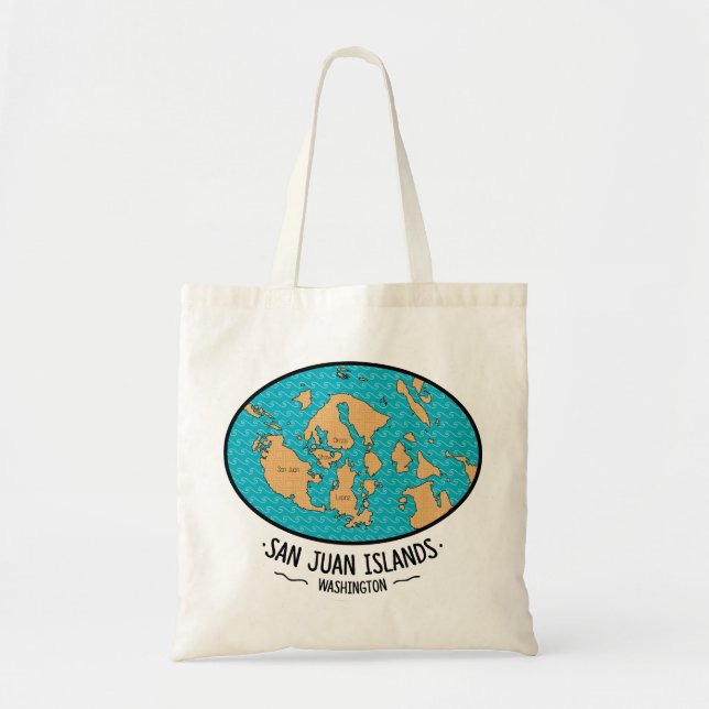 San Juan Islands Tote Bag. Bag (Front)