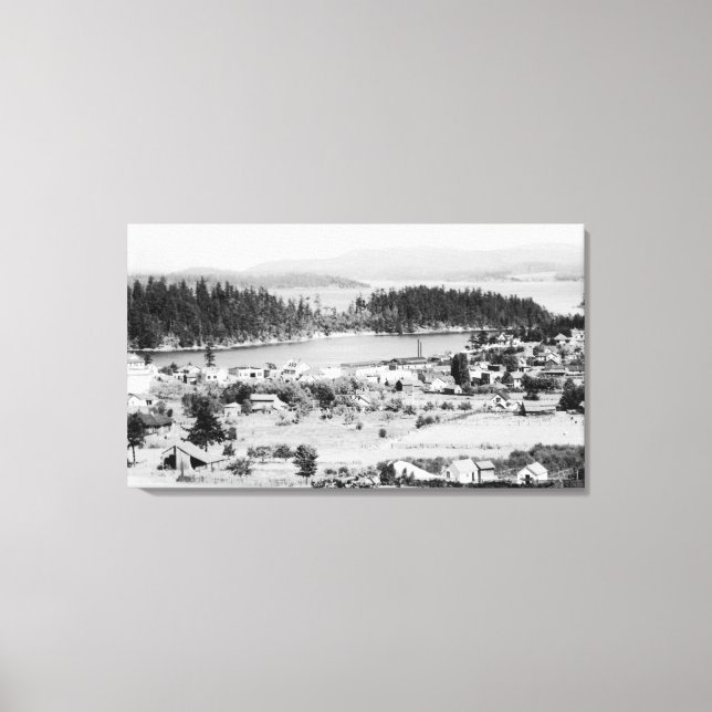 San Juan Islands, WashingtonAerial View of Canvas Print (Front)