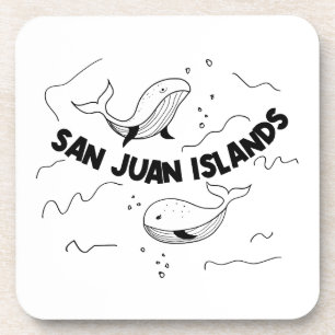 San Juan Islands Whales Coaster