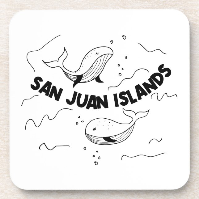 San Juan Islands Whales Coaster (Front)