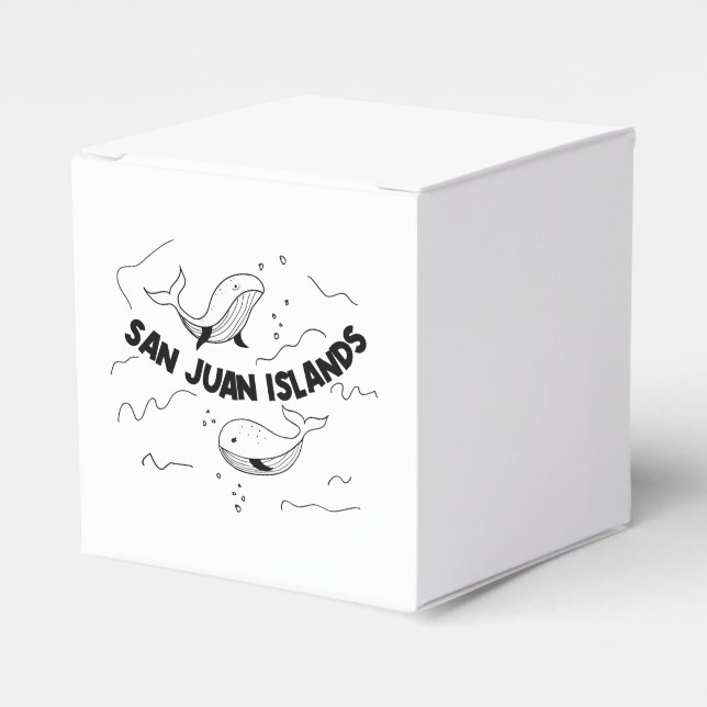San Juan Islands Whales Favour Box (Front Side)