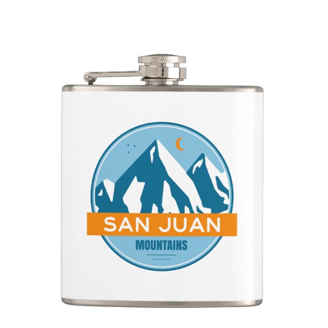 San Juan Mountains Colorado New Mexico Hip Flask (Front)