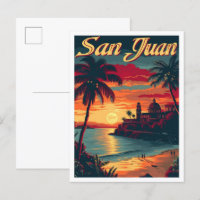 San Juan Puerto Rico Artistic Travel Illustration