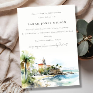 San Juan Puerto Rico Landscape Bridal Shower Invitation