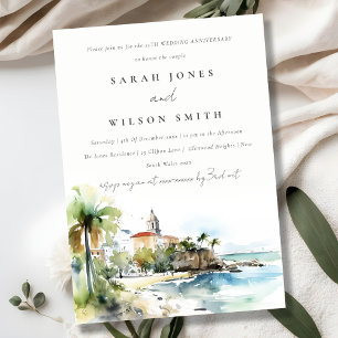 San Juan Puerto Rico Landscape Wedding Anniversary Invitation