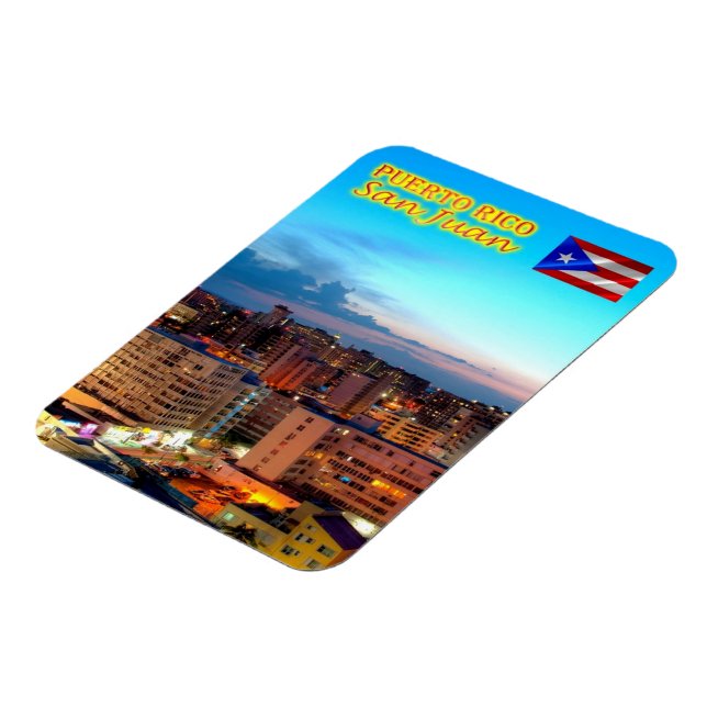 San Juan - Puerto Rico - Magnet (Left Side)